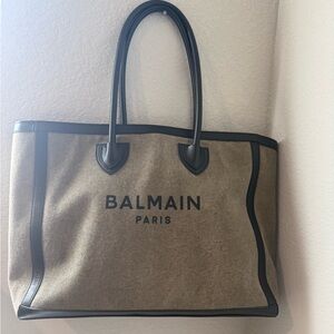 Balmain Paris Olive and Black Tote (gently used)
